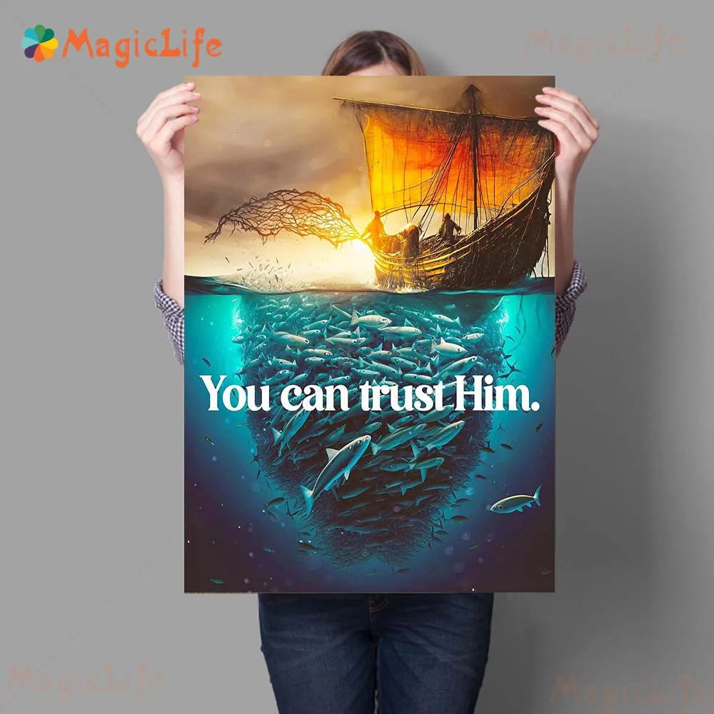 Power Of Faith Inspirational Quotes Wall Art Canvas Painting Biblical Instruction Art Poster And Print Home Decoration Unframed by Creative Vault Marketplace