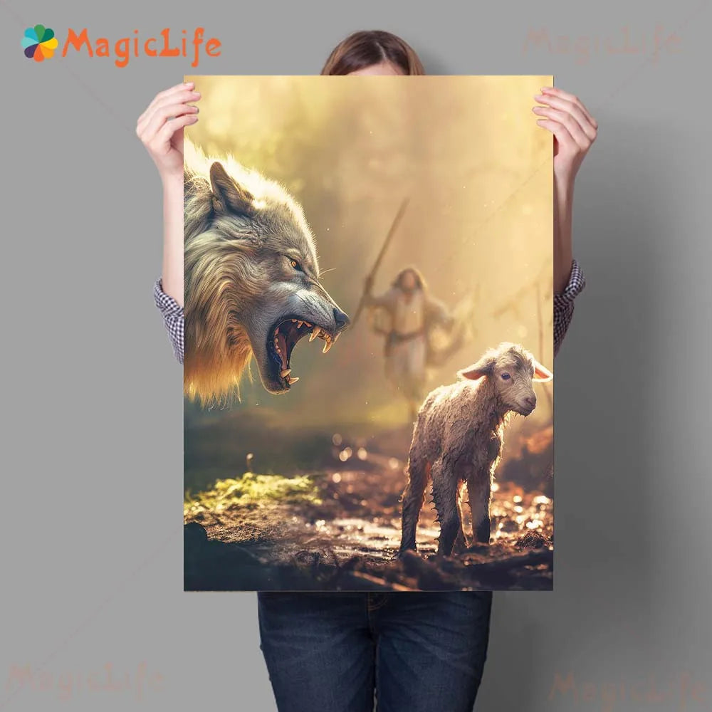 Power Of Faith Inspirational Quotes Wall Art Canvas Painting Biblical Instruction Art Poster And Print Home Decoration Unframed by Creative Vault Marketplace