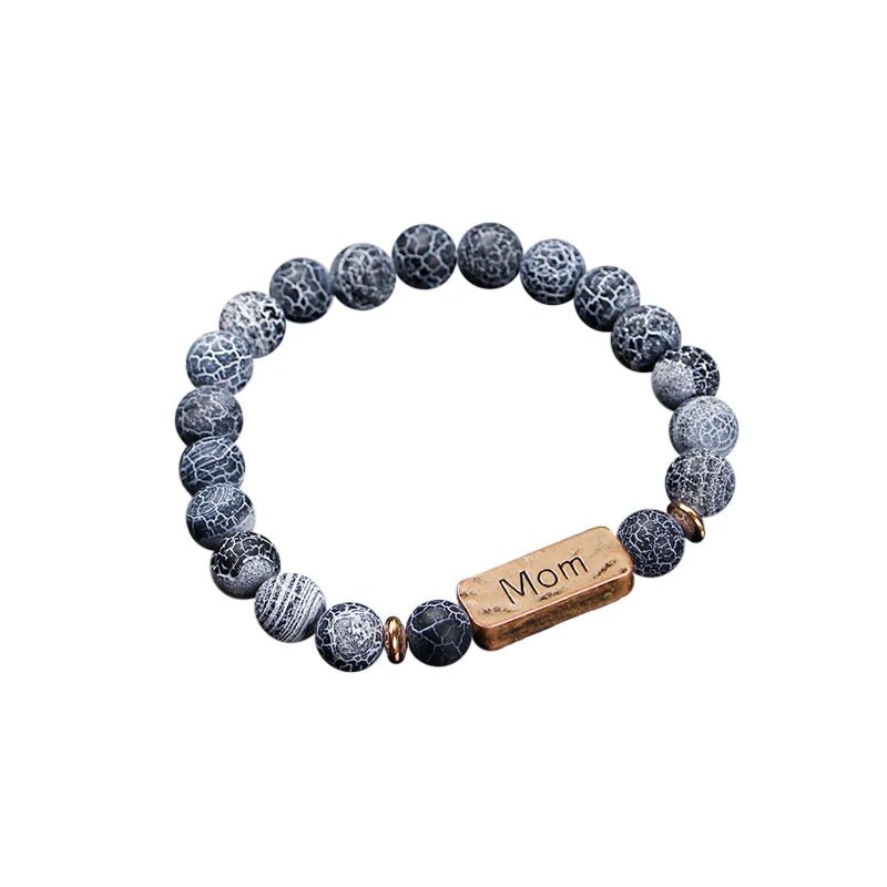 Women Men Letter Bracelets Vintage Natural Stones Beaded Bracelet Punk Inspirational Forever Faith Bracelets Handmade Jewelry by Creative Vault Marketplace