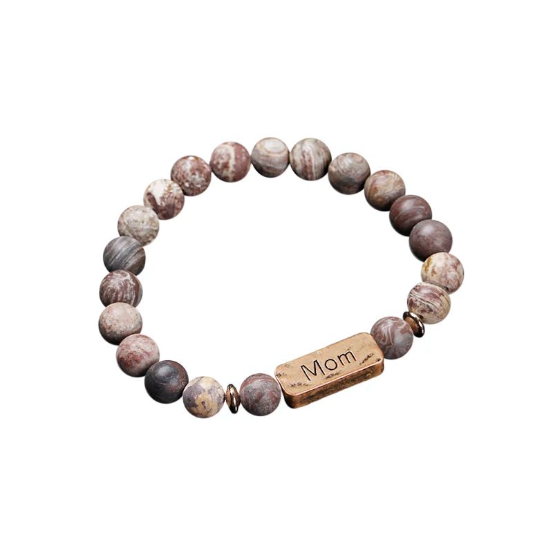 Women Men Letter Bracelets Vintage Natural Stones Beaded Bracelet Punk Inspirational Forever Faith Bracelets Handmade Jewelry by Creative Vault Marketplace