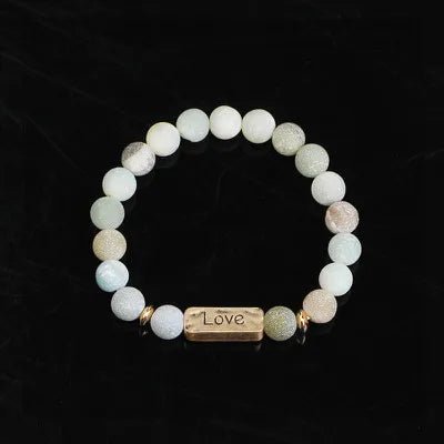 Women Men Letter Bracelets Vintage Natural Stones Beaded Bracelet Punk Inspirational Forever Faith Bracelets Handmade Jewelry by Creative Vault Marketplace