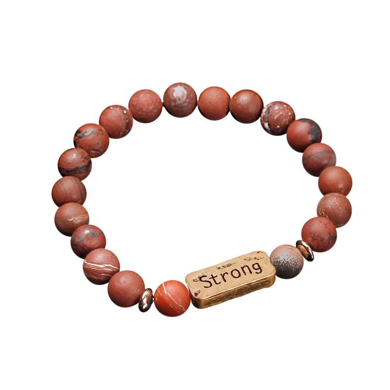 Women Men Letter Bracelets Vintage Natural Stones Beaded Bracelet Punk Inspirational Forever Faith Bracelets Handmade Jewelry by Creative Vault Marketplace