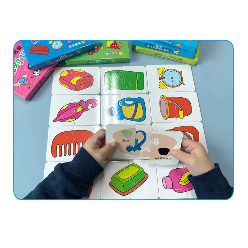 Montessori Cards Educational Toys for Children Learning Educational Puzzles Develop Cognitive Games for Babies Kids Baby Novel by Creative Vault Marketplace