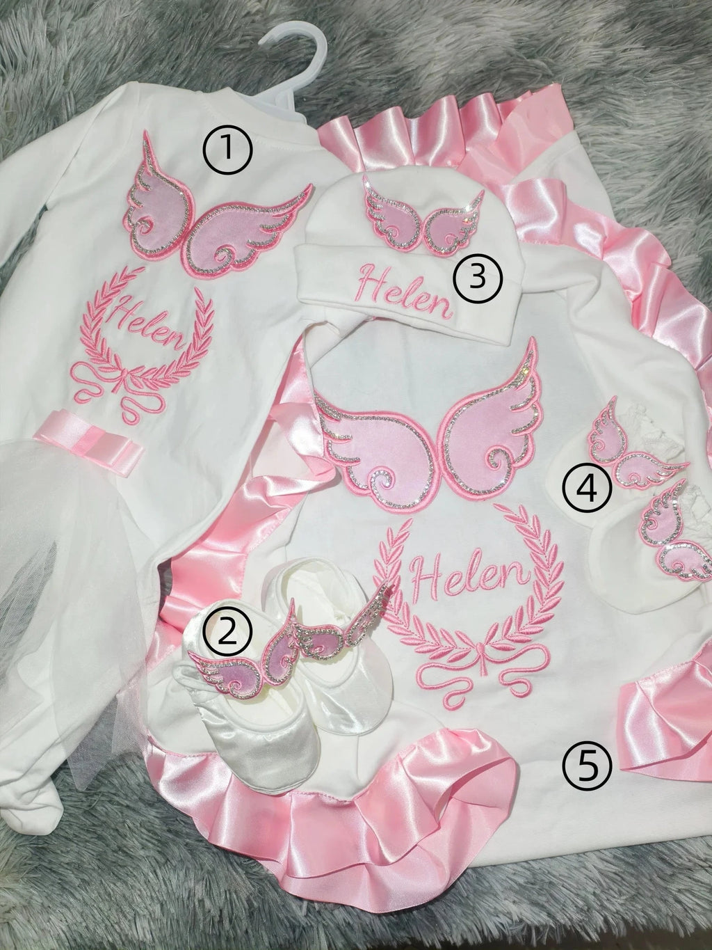 Newborn Baby Girl Coming Home Outfit – Elegant Comfort with Custom Name for Cherished Moments by Creative Vault Marketplace