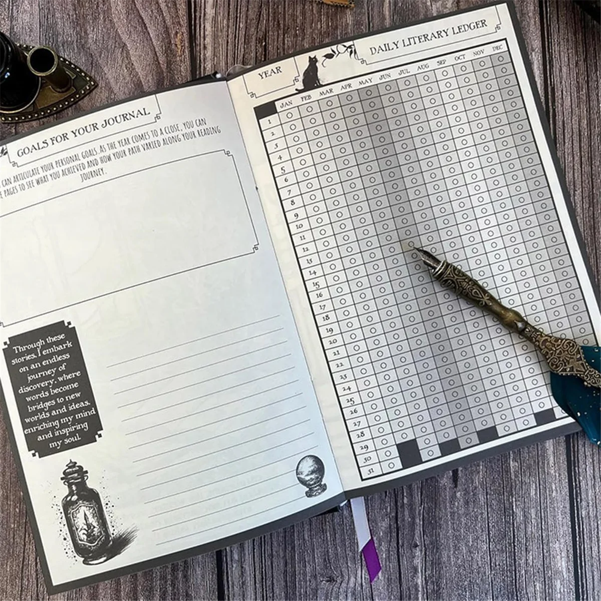 【A29I-Sale】Journals Waiting for the Night Journal, Gothic Inspired, Journaling for Reading by Creative Vault Marketplace