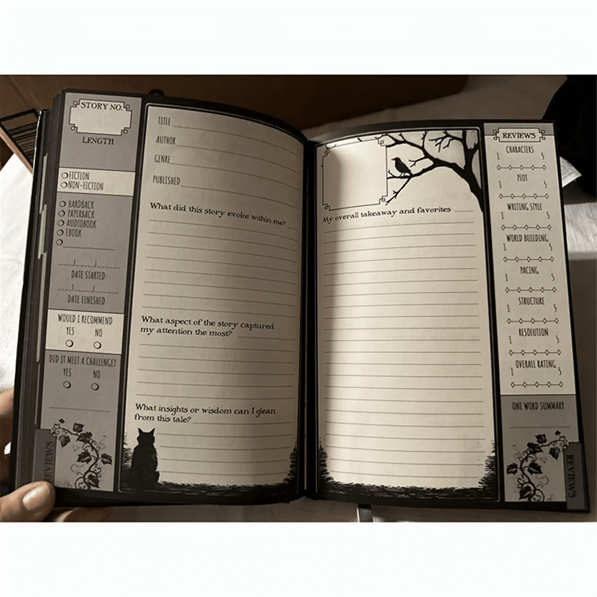 【A29I-Sale】Journals Waiting for the Night Journal, Gothic Inspired, Journaling for Reading by Creative Vault Marketplace