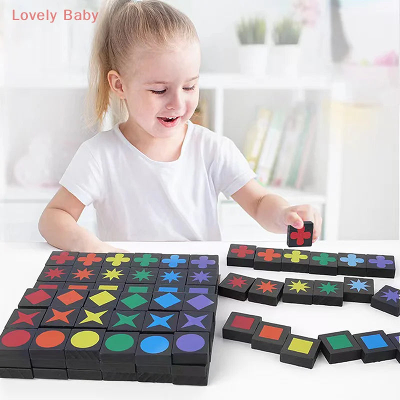 Christmas Gifts New Children's Educational Toys Qwirkle Wooden Chess Parent Child Interactive Games Children's Adult Toys by Creative Vault Marketplace