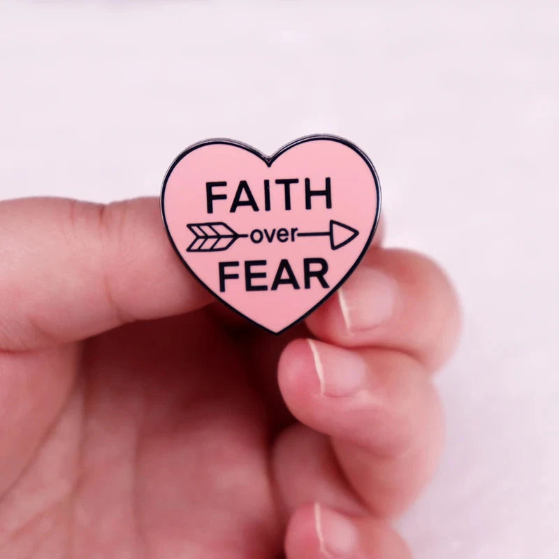 Heartfelt Christian Heart Enamel Pin for Faith and Inspiration by Creative Vault Marketplace