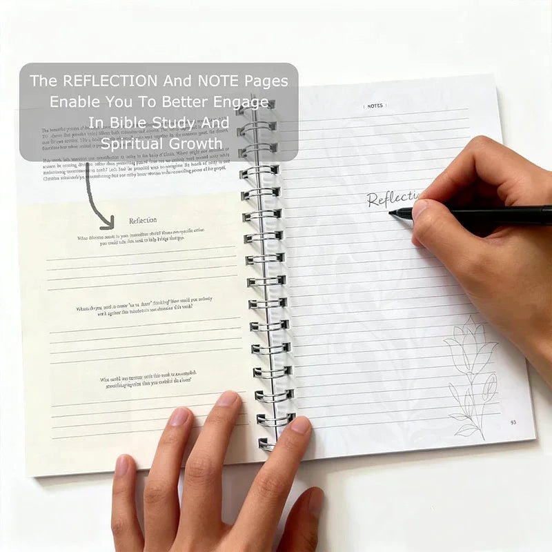 In A Year Study Journal With 52-Week Reading Plan, Gifts For Devotional Journaling, A5 Devotional Notebook by Creative Vault Marketplace