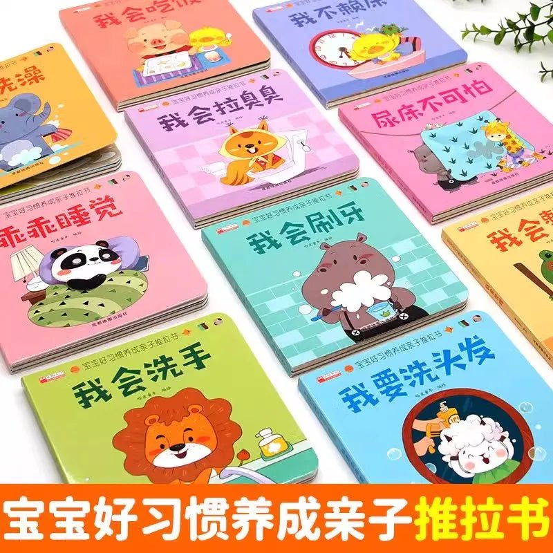 New Good Habits Developing for Your Baby - 10 Board Books, Sliders, Flaps, Non-tearable and Bedtime Stories Books for Children by Creative Vault Marketplace