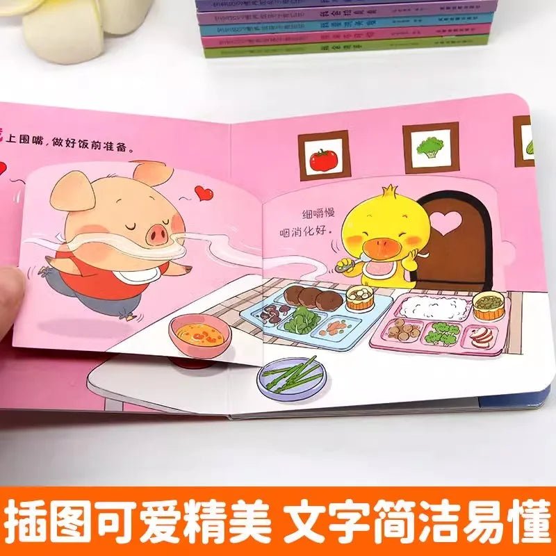 New Good Habits Developing for Your Baby - 10 Board Books, Sliders, Flaps, Non-tearable and Bedtime Stories Books for Children by Creative Vault Marketplace