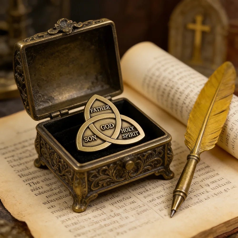 Triquetra Trinity Pin Celtic Knot Father Son Holy Spirit God Brooch Christian Religious Faith Badge Eternity Unity Jewelry by Creative Vault Marketplace