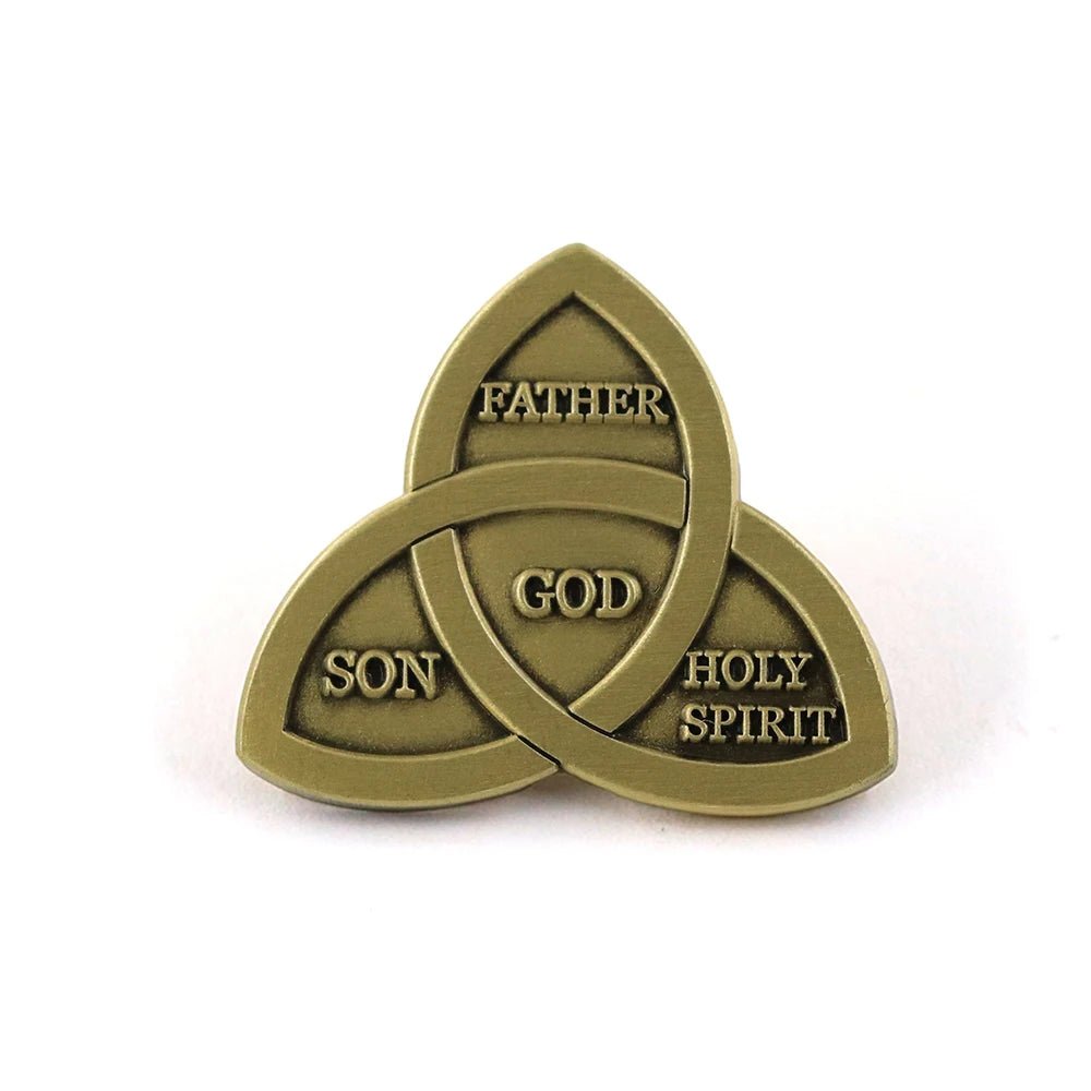 Triquetra Trinity Pin Celtic Knot Father Son Holy Spirit God Brooch Christian Religious Faith Badge Eternity Unity Jewelry by Creative Vault Marketplace
