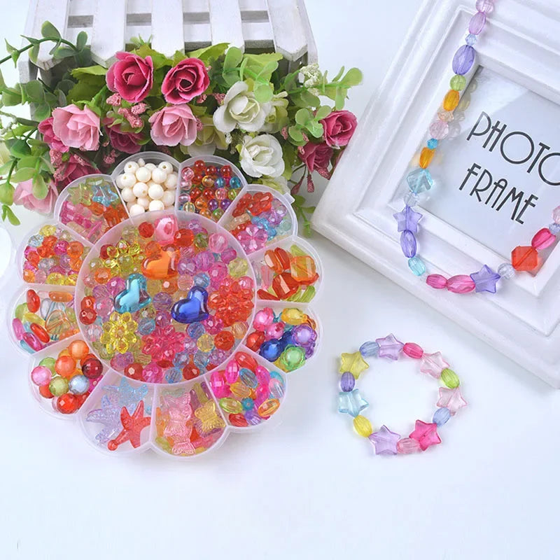 Children Creative DIY Beads Toy With Whole Accessory Set/ Kids Girls Handmade Art Craft Educational Toys for Gifts And Presents by Creative Vault Marketplace