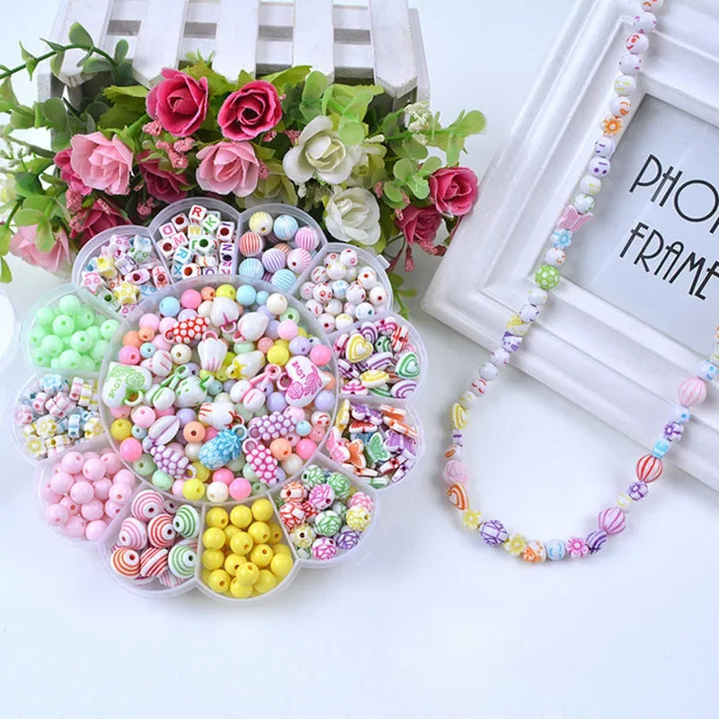 Children Creative DIY Beads Toy With Whole Accessory Set/ Kids Girls Handmade Art Craft Educational Toys for Gifts And Presents by Creative Vault Marketplace