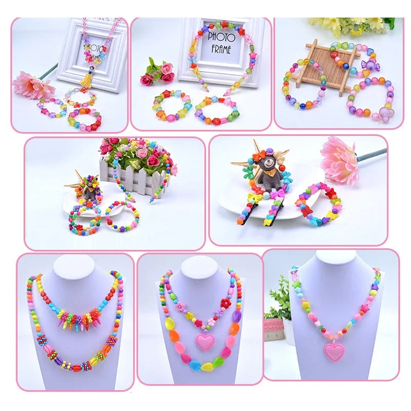 Children Creative DIY Beads Toy With Whole Accessory Set/ Kids Girls Handmade Art Craft Educational Toys for Gifts And Presents by Creative Vault Marketplace