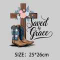 Transform Your Style with Cowboy Cross Iron-On Stickers: Unique DIY Decoration by Creative Vault Marketplace