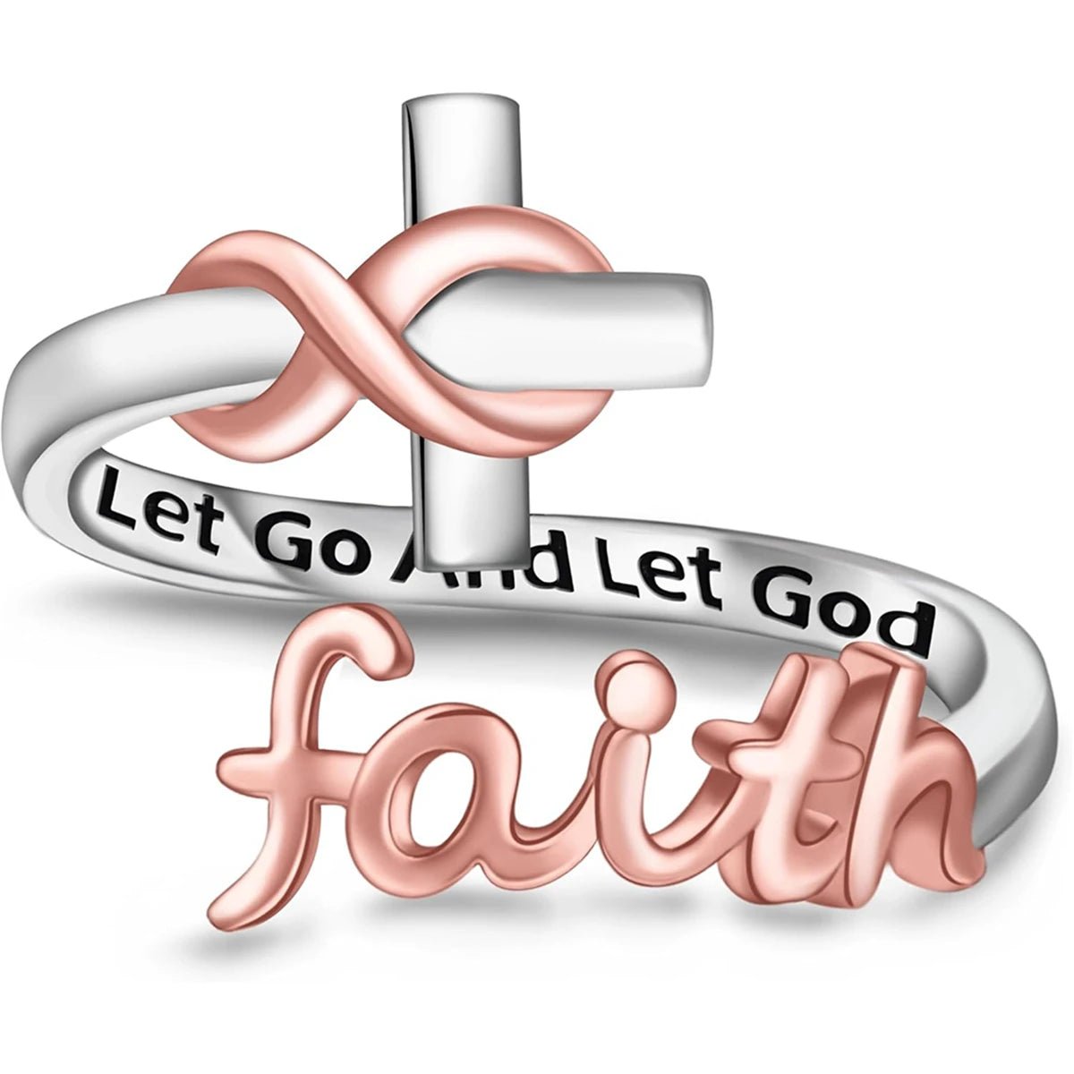 1Pc Exquisite Faith Cross Open Ring Fashion Christian Jewelry Daily Accessories Women's Prayer Blessing Perfect Gift by Creative Vault Marketplace