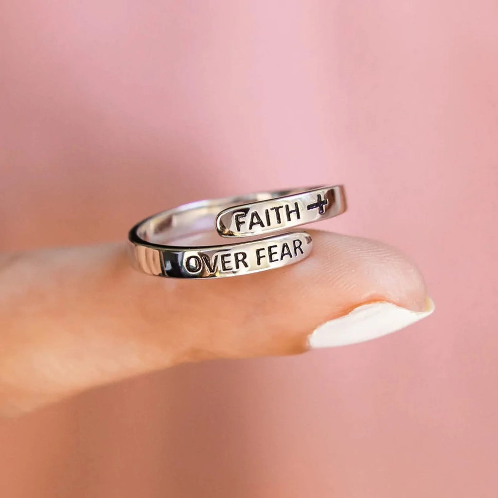 Retro Faith Cross Ring For Women Men Silver Color Punk Gothic Open Ring Unisex Jewelry Christian Accessories Holy Family Gift by Creative Vault Marketplace