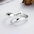 Retro Faith Cross Ring For Women Men Silver Color Punk Gothic Open Ring Unisex Jewelry Christian Accessories Holy Family Gift by Creative Vault Marketplace
