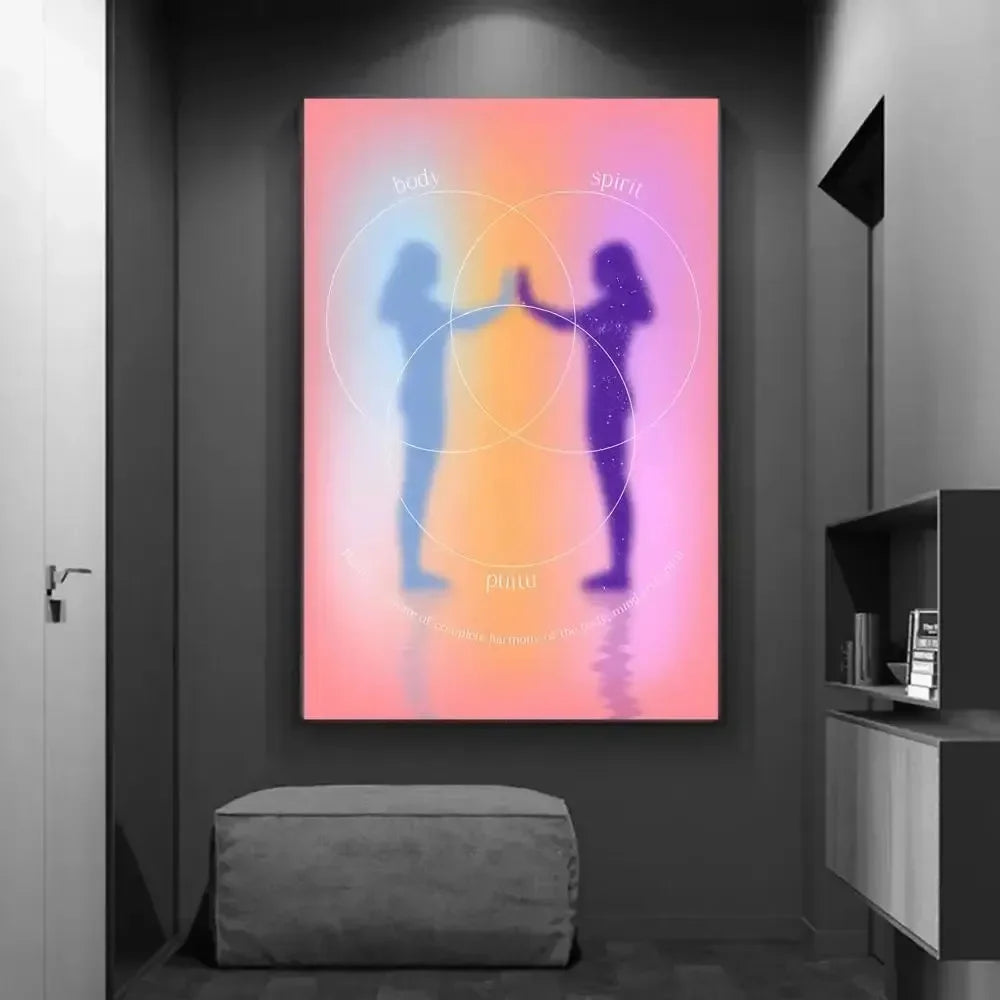 Fashion Retro Wall Art 70s Spiritual Energy Soul Universe HD Canvas Poster Print Living Room Bedroom Home Decor by Creative Vault Marketplace
