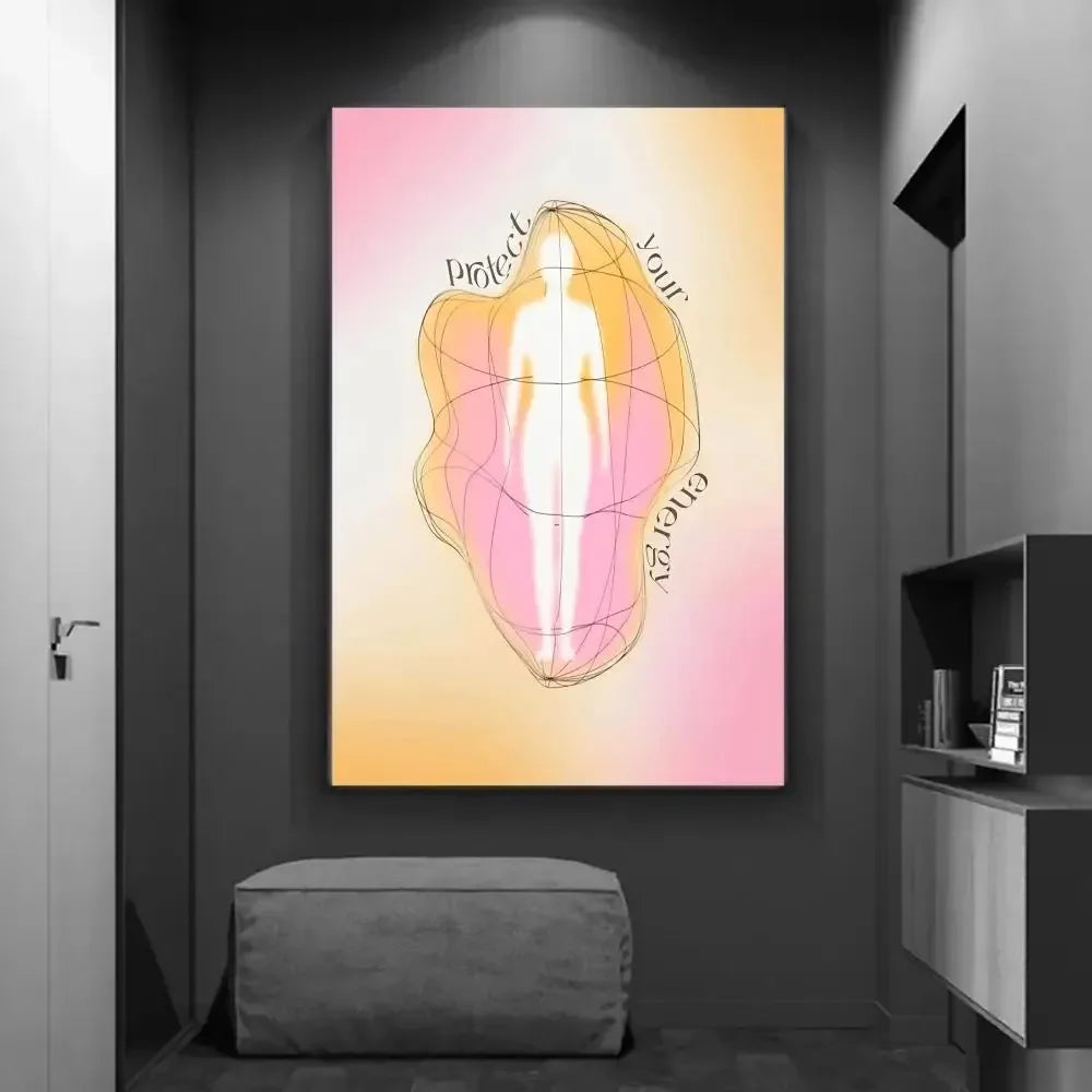 Fashion Retro Wall Art 70s Spiritual Energy Soul Universe HD Canvas Poster Print Living Room Bedroom Home Decor by Creative Vault Marketplace