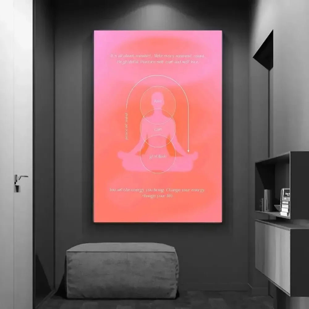 Fashion Retro Wall Art 70s Spiritual Energy Soul Universe HD Canvas Poster Print Living Room Bedroom Home Decor by Creative Vault Marketplace