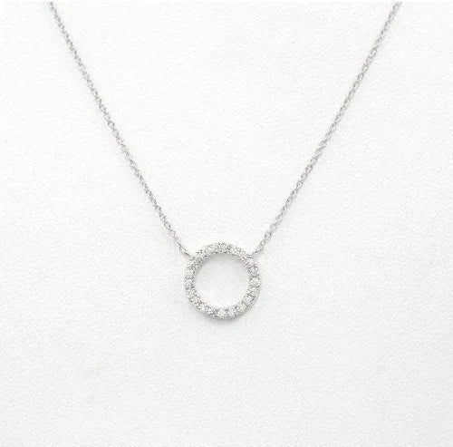 Fashion Trend Elegant Jewelry Simple Crystal Circle Pendant Necklace Golden Color Unquie Women Necklace Party Gift Wholesale by Creative Vault Marketplace