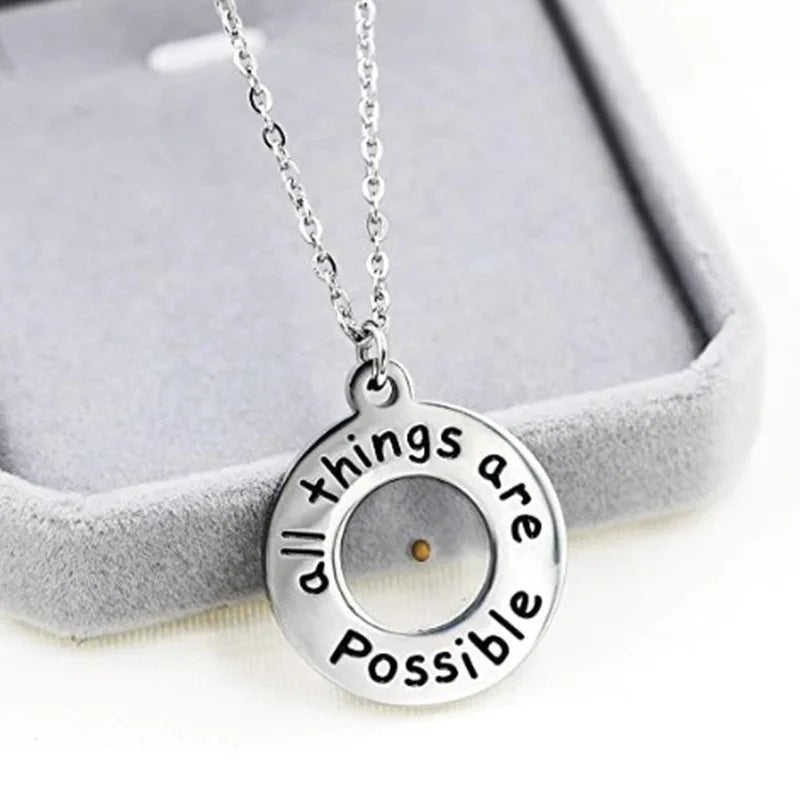 Mustard Seed Necklace for Women Christian Gifts Move Mountains Shell Necklaces Mothers Valentines Day Gifts Faith Jewelry by Creative Vault Marketplace