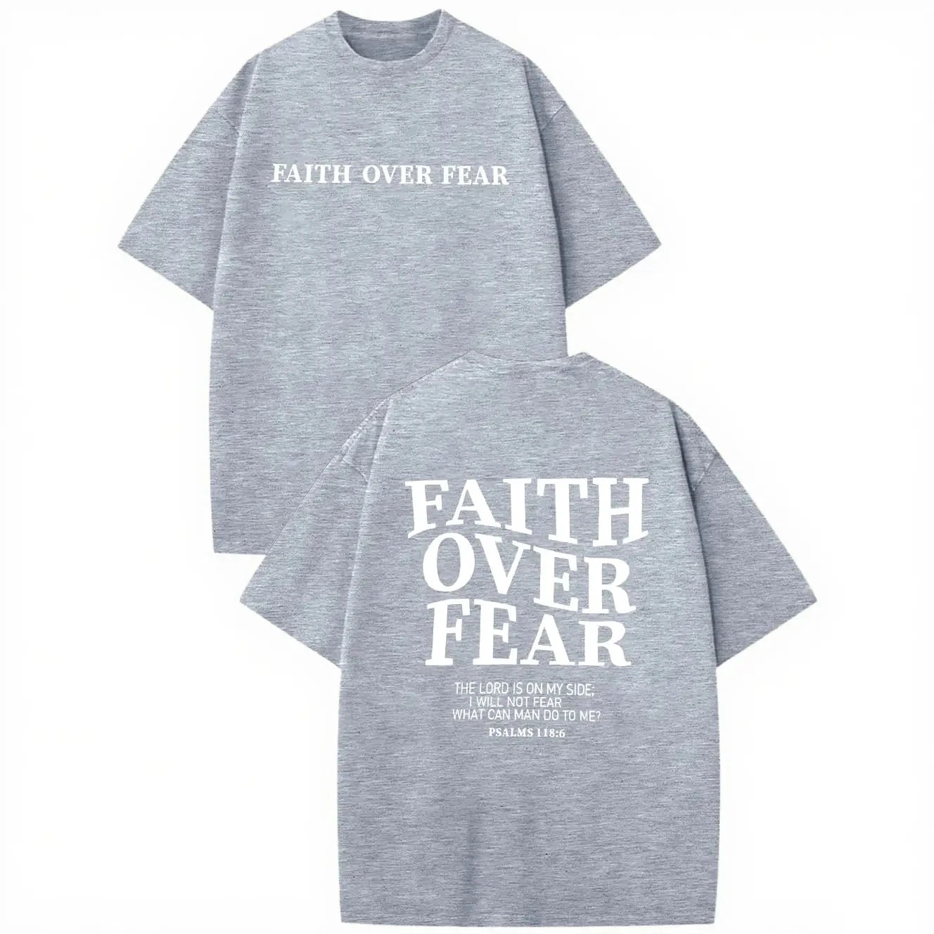 Faith Over Fear Shirt - Empowering Men’s Graphic Tee for Workout & Everyday Wear by Creative Vault Marketplace