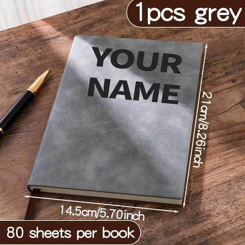 Personalized Journal with Custom Text, Name and Birthday Date for Students, Work and Daily Notes by Creative Vault Marketplace