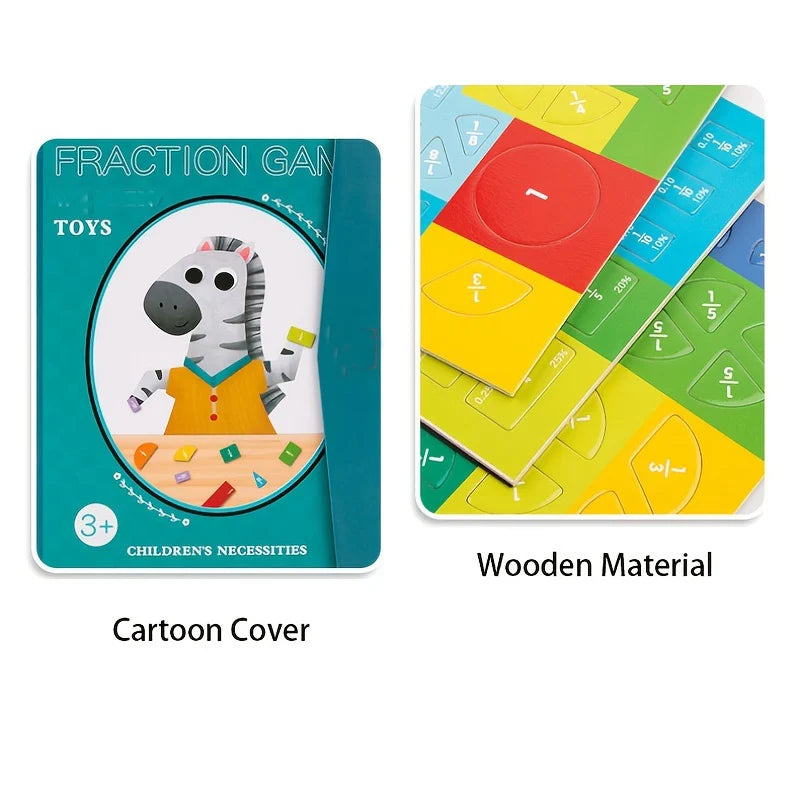 Children Magnetic Fraction Learning Math Toys Fraction Book Set Parish Teaching Aids Arithmetic Learning Educational Toys by Creative Vault Marketplace