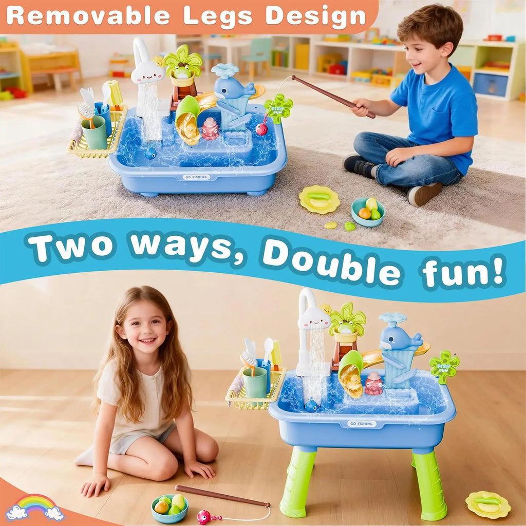 Children's Kitchen Toys Electric Fun Water Play Water Wash Basin Fishing Dishwashing Home Role-Playing Baby Early Education Toys by Creative Vault Marketplace