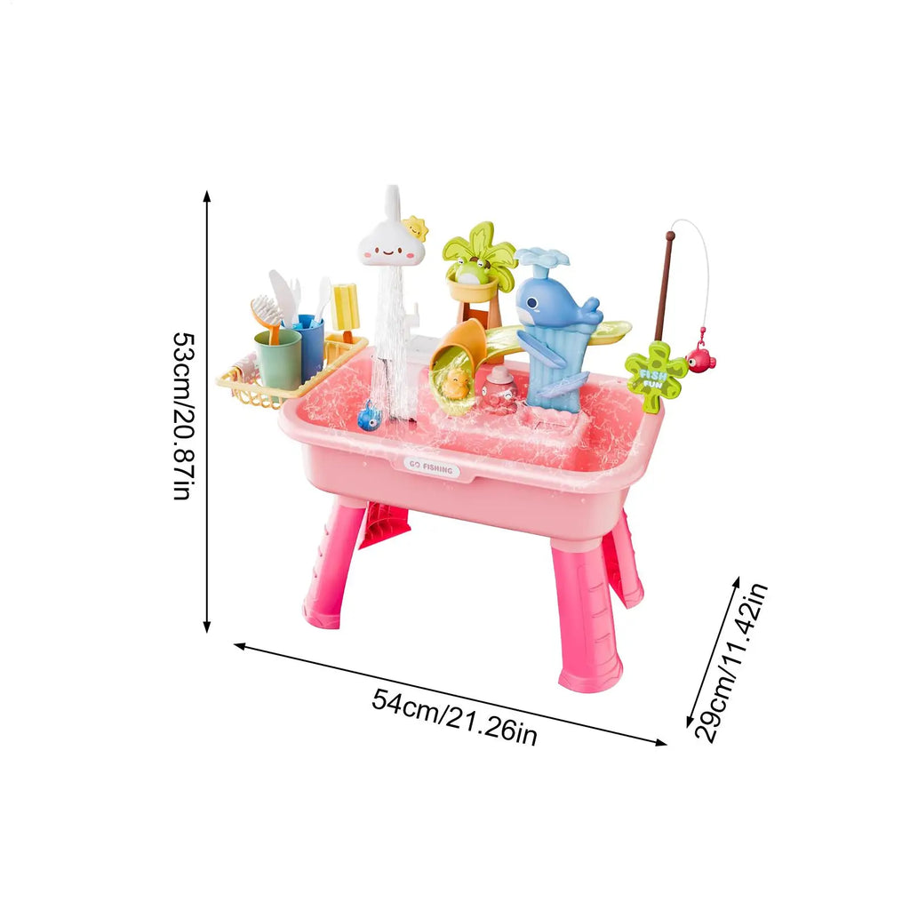 Children's Kitchen Toys Electric Fun Water Play Water Wash Basin Fishing Dishwashing Home Role-Playing Baby Early Education Toys by Creative Vault Marketplace