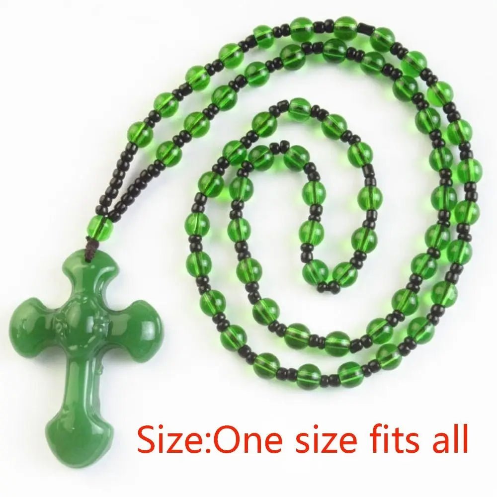 Fashion Making Jewelry Jade Cross Jewelry Accessories Amulet Jewelry Fashion Pendant Classic Religious Style by Creative Vault Marketplace