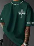 Elevate Your Style with Our Men's Gothic Faith Cross T-shirt by Creative Vault Marketplace