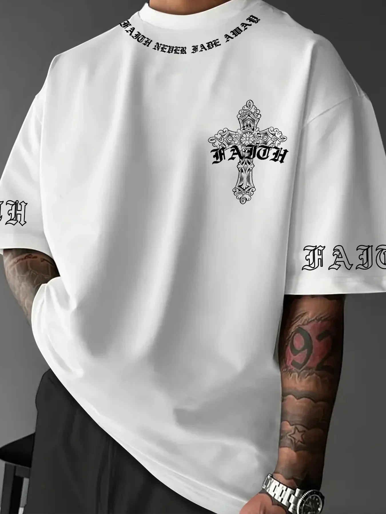 Men's Gothic Cross T-shirt - Embrace Style and Faith with Every Wear by Creative Vault Marketplace