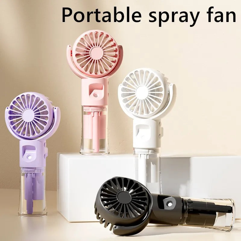 Stay Cool Anywhere: Portable Handheld Mist Fan for Summer Comfort by Creative Vault Marketplace