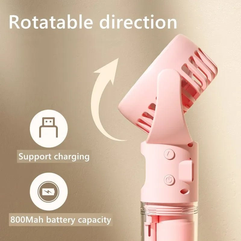 Stay Cool Anywhere: Portable Handheld Mist Fan for Summer Comfort by Creative Vault Marketplace