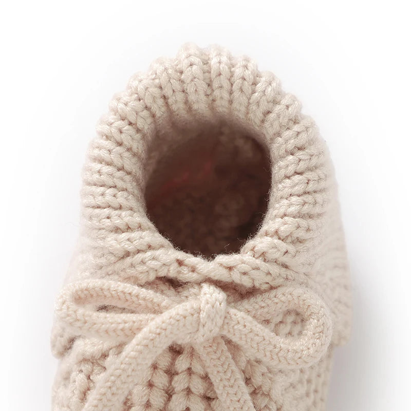 Baby Shoes Knitted Infant Child Bed Footwear 0-18M Cute Turn-down Breathable Newborn Boys Girls Walk Boots Fashion Solid Bandage by Creative Vault Marketplace