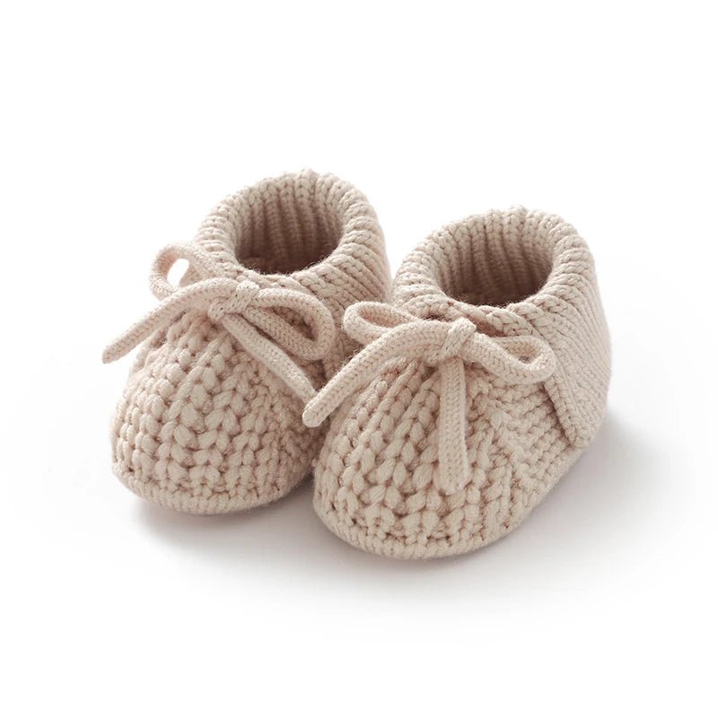 Baby Shoes Knitted Infant Child Bed Footwear 0-18M Cute Turn-down Breathable Newborn Boys Girls Walk Boots Fashion Solid Bandage by Creative Vault Marketplace