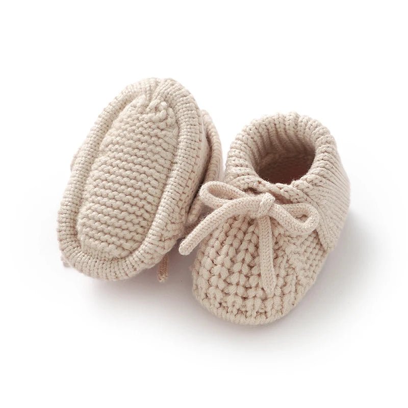 Baby Shoes Knitted Infant Child Bed Footwear 0-18M Cute Turn-down Breathable Newborn Boys Girls Walk Boots Fashion Solid Bandage by Creative Vault Marketplace