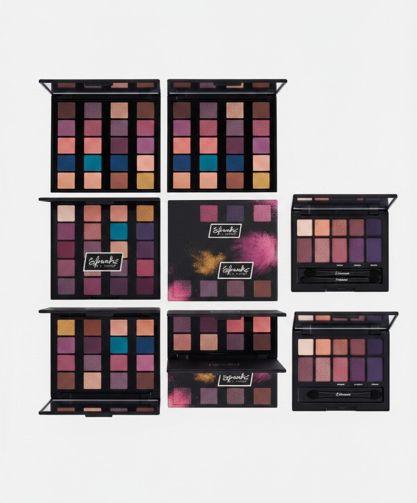 Creative Vault Marketplace Sleek Make Up High Flyer eyeshadow palette collection featuring bold purple, pink, and blue shades.