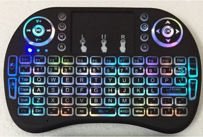 Creative Vault Marketplace i8 mini wireless keyboard with backlit keys and integrated touchpad for smart TV control