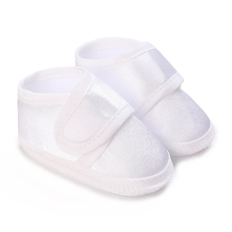 Newborn Baby's First Baptist Shoe: Newborn Boys and Girls' White Baptist Shoes Soft Sole Walking Shoes Size-9CM-10CM by Creative Vault Marketplace