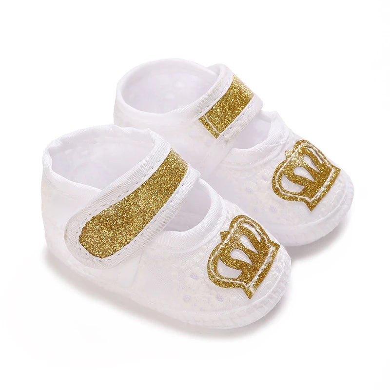 Newborn Baby's First Baptist Shoe: Newborn Boys and Girls' White Baptist Shoes Soft Sole Walking Shoes Size-9CM-10CM by Creative Vault Marketplace