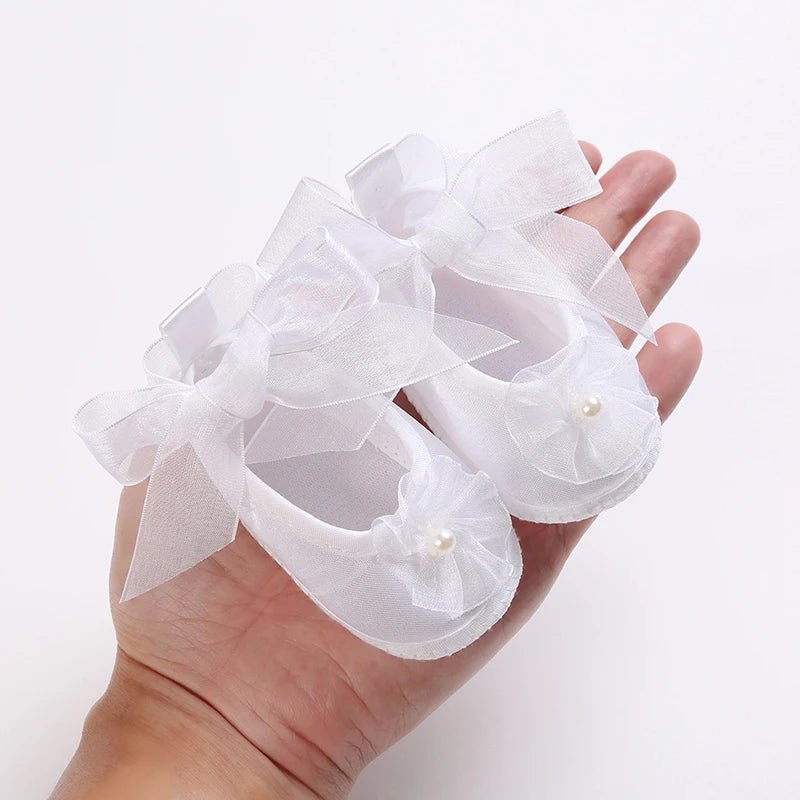 Newborn Baby's First Baptist Shoe: Newborn Boys and Girls' White Baptist Shoes Soft Sole Walking Shoes Size-9CM-10CM by Creative Vault Marketplace