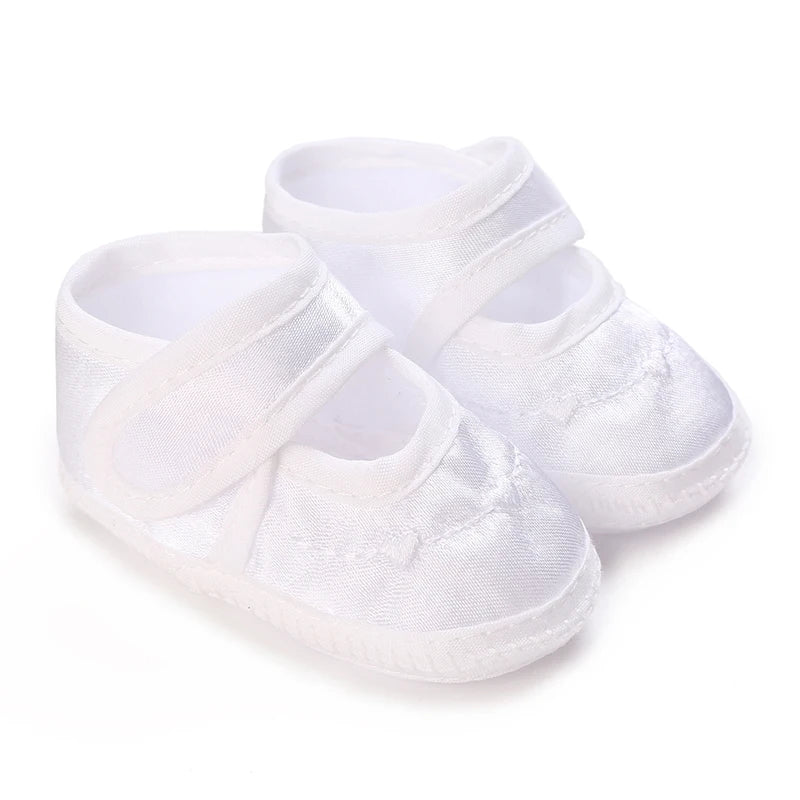 Newborn Baby's First Baptist Shoe: Newborn Boys and Girls' White Baptist Shoes Soft Sole Walking Shoes Size-9CM-10CM by Creative Vault Marketplace