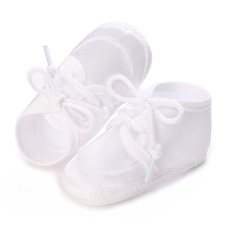 Newborn Baby's First Baptist Shoe: Newborn Boys and Girls' White Baptist Shoes Soft Sole Walking Shoes Multiple Styles-9CM/10CM by Creative Vault Marketplace