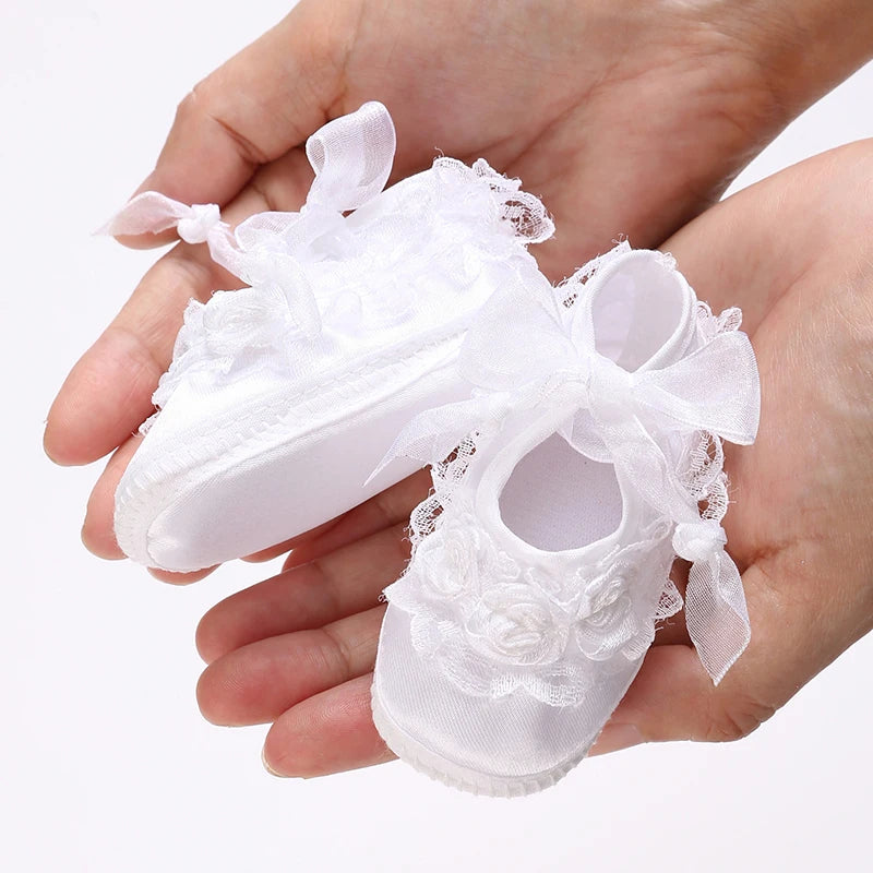 Newborn Baby's First Baptist Shoe: Newborn Boys and Girls' White Baptist Shoes Soft Sole Walking Shoes Multiple Styles-9CM/10CM by Creative Vault Marketplace